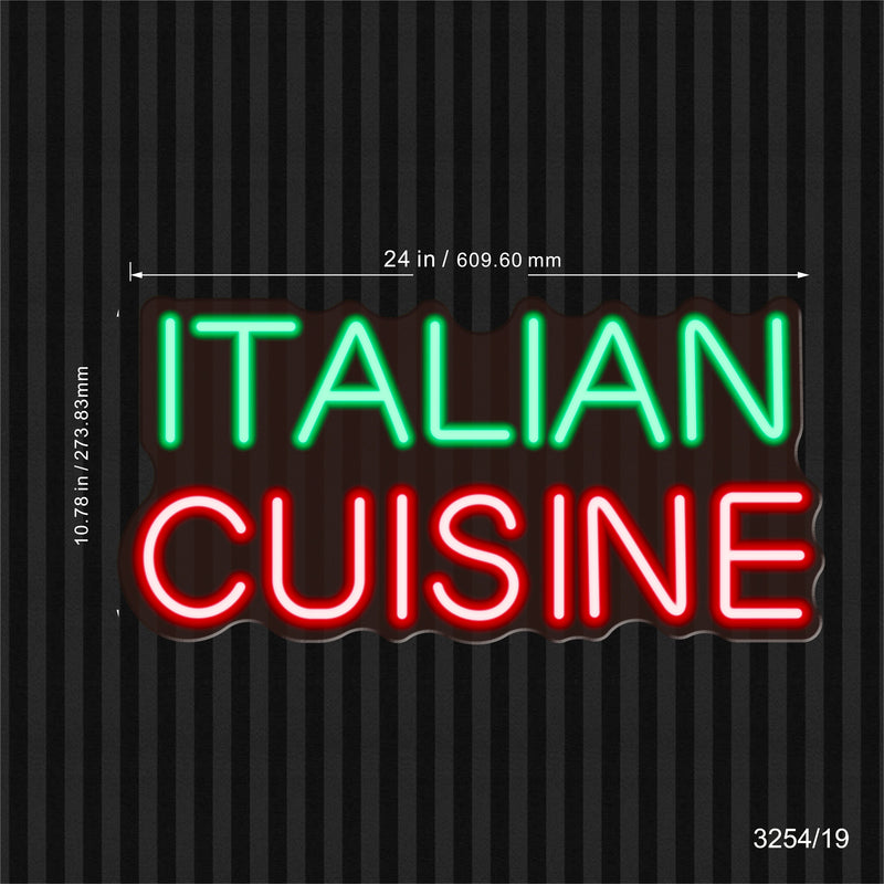 Italian Cuisine Ultra-Bright LED Sign with Remote (Neon-Style, LED Technology) - LED Gift Works