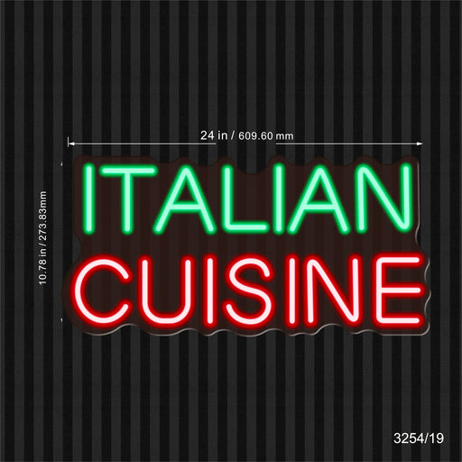 Italian Cuisine Ultra-Bright LED Sign with Remote (Neon-Style, LED Technology) - LED Gift Works