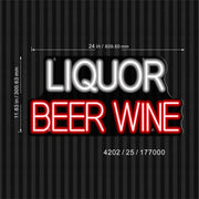 Liquor Beer Wine Ultra-Bright LED Sign with Remote (Neon-Style, LED Technology) - LED Gift Works
