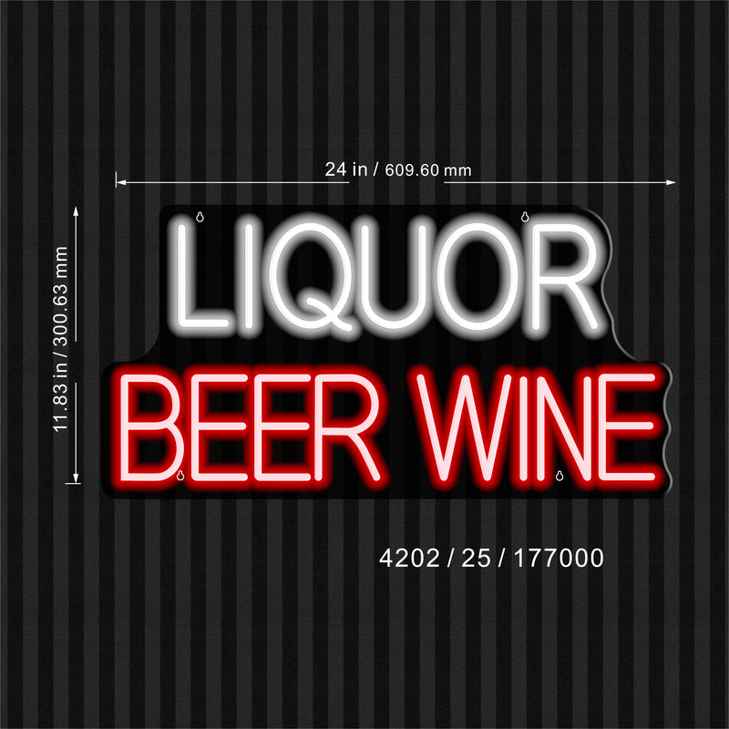 Liquor Beer Wine Ultra-Bright LED Sign with Remote (Neon-Style, LED Technology) - LED Gift Works