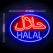 Arabic Restaurant Halal Food Ultra-Bright LED Sign with Remote (Neon-Style, LED Technology) - LED Gift Works
