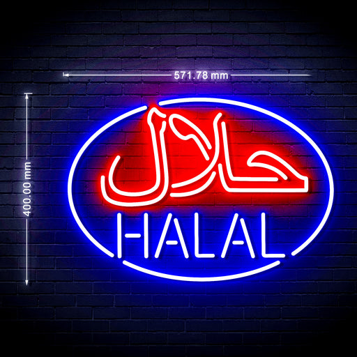 Arabic Restaurant Halal Food Ultra-Bright LED Sign with Remote (Neon-Style, LED Technology) - Way Up Gifts