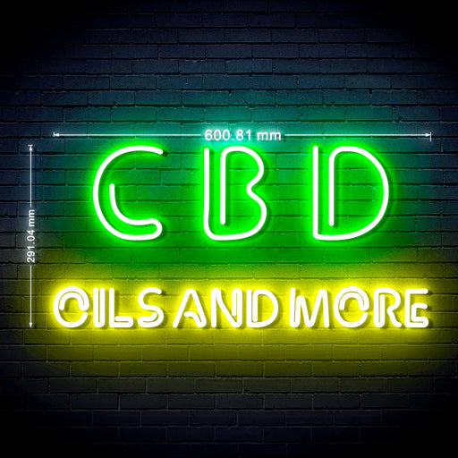 CBD Oils Ultra-Bright LED Sign with Remote (Neon-Style, LED Technology) - Way Up Gifts