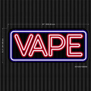 24" Vape Ultra-Bright LED Sign with Remote (Neon-Style, LED Technology) - LED Gift Works