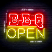 Open BBQ Ultra-Bright LED Sign with Remote (Neon-Style, LED Technology) - LED Gift Works