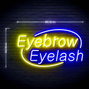 Beauty Salon Eyebrow Eyelash Ultra-Bright LED Sign with Remote (Neon-Style, LED Technology) - LED Gift Works