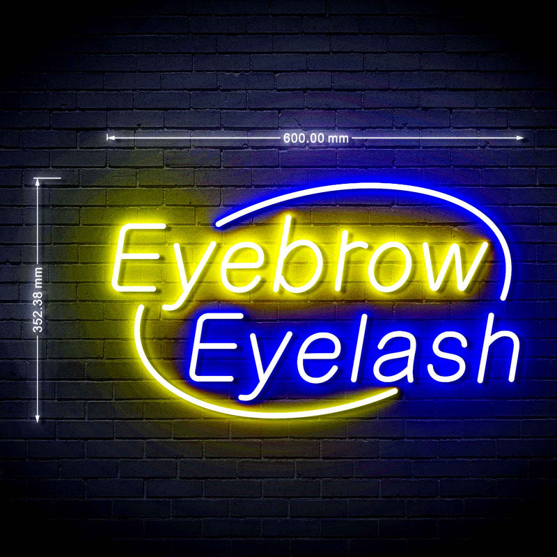 Beauty Salon Eyebrow Eyelash Ultra-Bright LED Sign with Remote (Neon-Style, LED Technology) - LED Gift Works