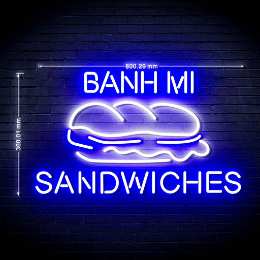 Vietnamese Banh Mi Sandwiches Ultra-Bright LED Sign with Remote (Neon-Style, LED Technology) - LED Gift Works