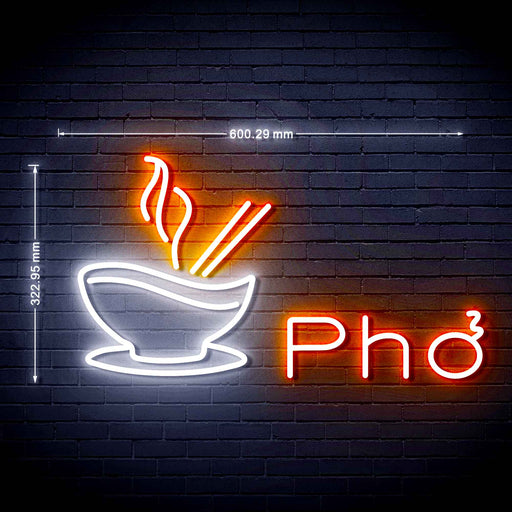 Vietnamese Noodles Pho Ultra-Bright LED Sign with Remote (Neon-Style, LED Technology) - LED Gift Works