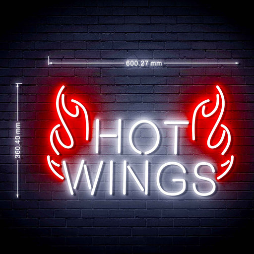 Chicken Hot Wings Ultra-Bright LED Sign with Remote (Neon-Style, LED Technology) - LED Gift Works