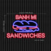 Vietnamese Banh Mi Sandwiches Ultra-Bright LED Sign with Remote (Neon-Style, LED Technology) - Way Up Gifts