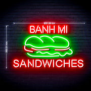 Vietnamese Banh Mi Sandwiches Ultra-Bright LED Sign with Remote (Neon-Style, LED Technology) - LED Gift Works