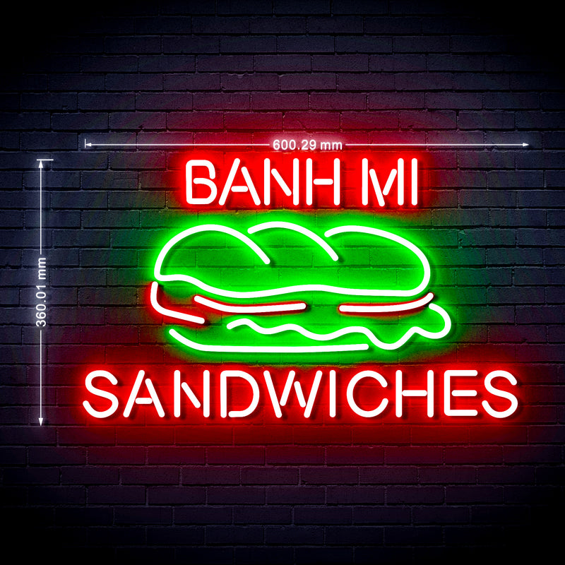 Vietnamese Banh Mi Sandwiches Ultra-Bright LED Sign with Remote (Neon-Style, LED Technology) - LED Gift Works