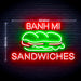 Vietnamese Banh Mi Sandwiches Ultra-Bright LED Sign with Remote (Neon-Style, LED Technology) - Way Up Gifts