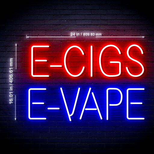 Vape Shop Vaporizers E-Cigs E-Vape Ultra-Bright LED Sign with Remote (Neon-Style, LED Technology) - LED Gift Works