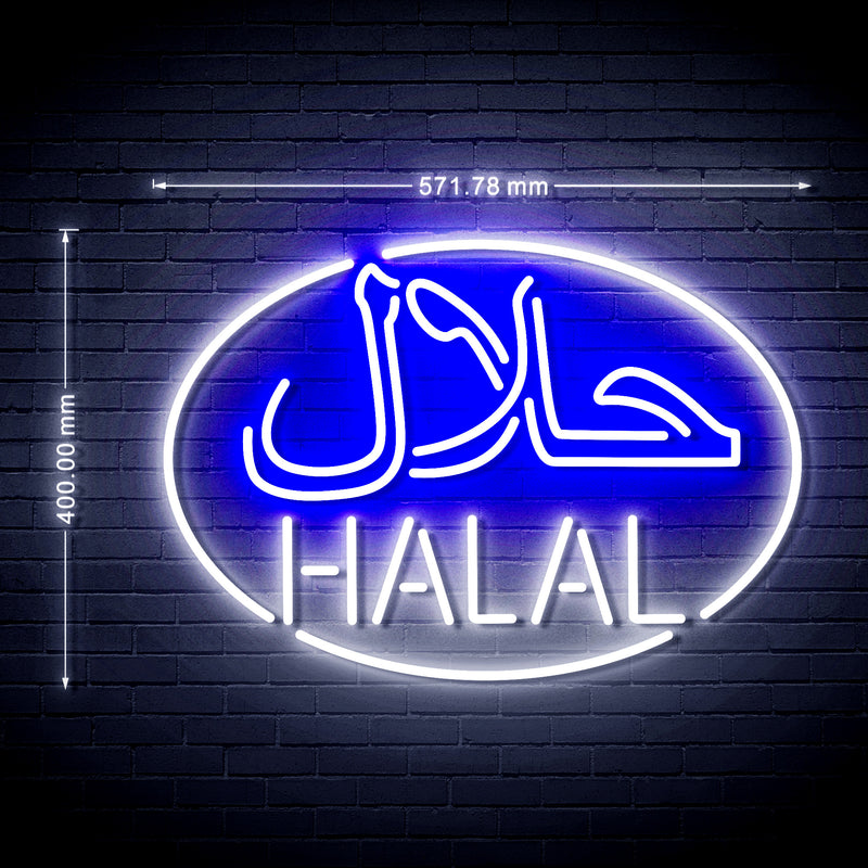 Arabic Restaurant Halal Food Ultra-Bright LED Sign with Remote (Neon-Style, LED Technology) - LED Gift Works