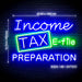 Income Tax Preparation E-File Ultra-Bright LED Sign with Remote (Neon-Style, LED Technology) - Way Up Gifts
