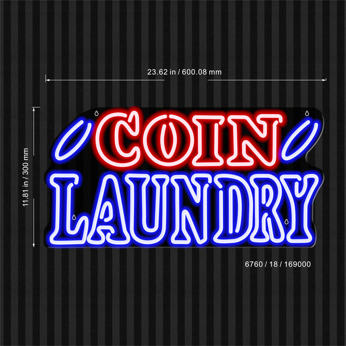 Laundromat Coin Laundry Ultra-Bright LED Sign with Remote (Neon-Style, LED Technology) - Way Up Gifts