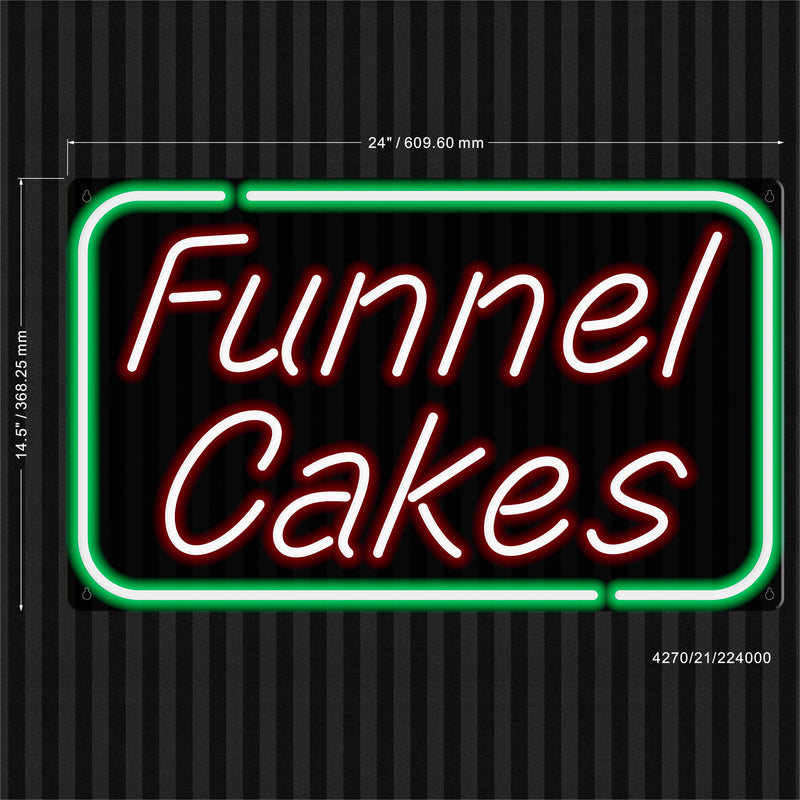 Funnel Cakes Ultra-Bright LED Sign with Remote (Neon-Style, LED Technology) - LED Gift Works