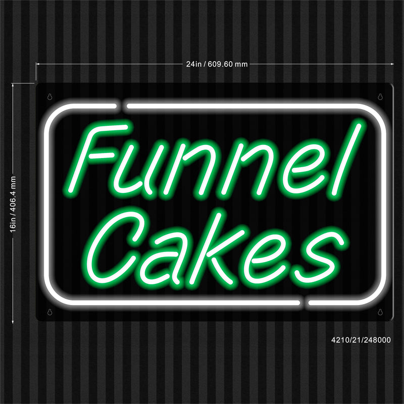 Funnel Cakes Ultra-Bright LED Sign with Remote (Neon-Style, LED Technology) - LED Gift Works