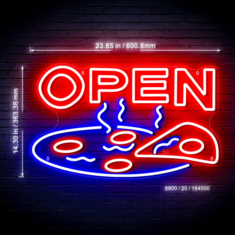 Pizza Open Ultra-Bright LED Sign with Remote (Neon-Style, LED Technology) - LED Gift Works