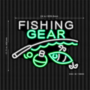 Fishing Gear Ultra-Bright LED Sign with Remote (Neon-Style, LED Technology) - LED Gift Works