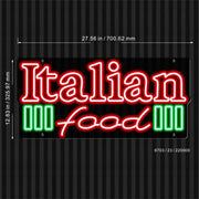 Restaurant Italian Food Ultra-Bright LED Sign with Remote (Neon-Style, LED Technology) - LED Gift Works