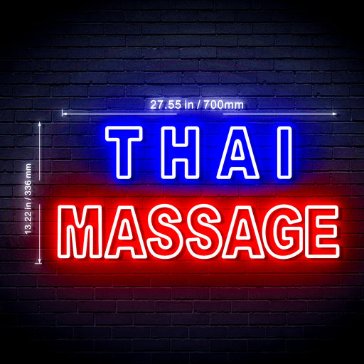 Thai Massage Ultra-Bright LED Sign with Remote (Neon-Style, LED Technology) - Way Up Gifts