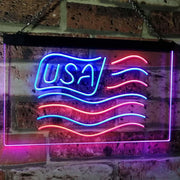 USA Flag LED Light Sign | LED Wall Decor - LED Gift Works