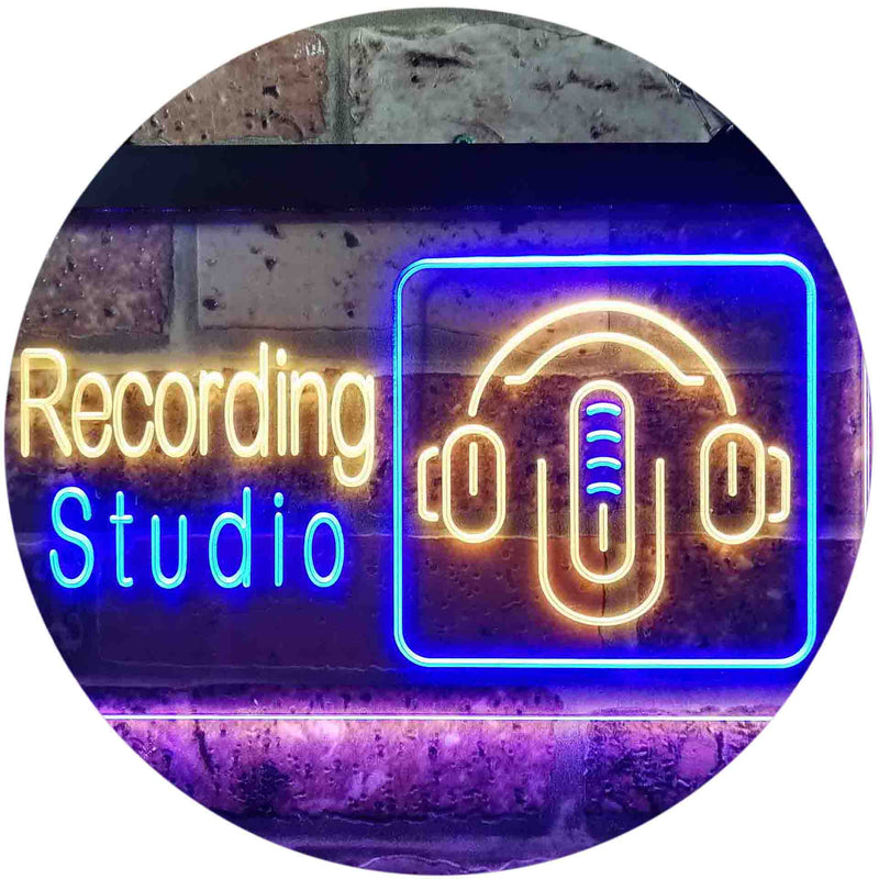 Headphones Recording Studio LED Light Sign - LED Gift Works