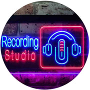 Headphones Recording Studio LED Light Sign - LED Gift Works