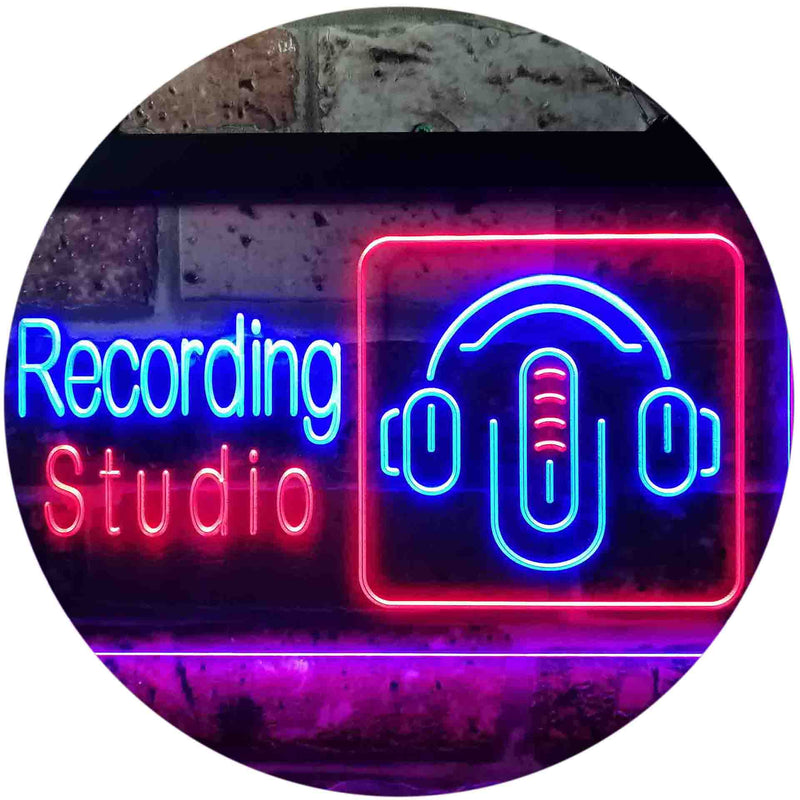 Headphones Recording Studio LED Light Sign - LED Gift Works