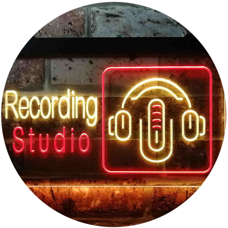 Headphones Recording Studio LED Light Sign - LED Gift Works