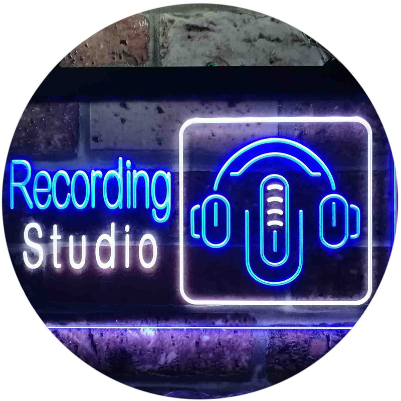 Headphones Recording Studio LED Light Sign - LED Gift Works