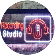 Headphones Recording Studio LED Light Sign - LED Gift Works