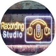 Headphones Recording Studio LED Light Sign - LED Gift Works