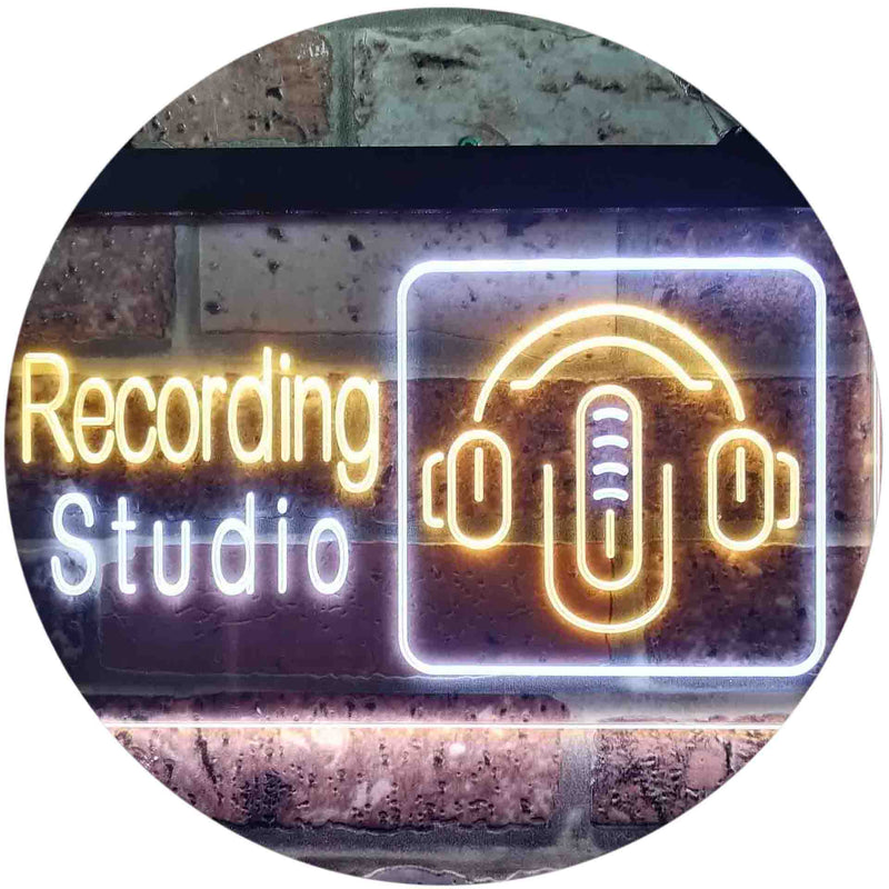Headphones Recording Studio LED Light Sign - LED Gift Works
