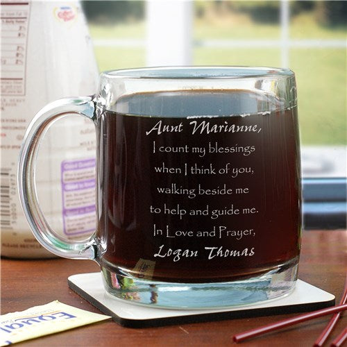 Engraved Godmother Glass Mug - Custom Mug for Godmother Gift - Way Up Gifts