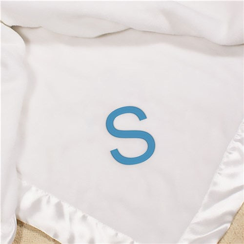 White Baby Blanket - Soft Custom Infant Blanket for Newborns - LED Gift Works