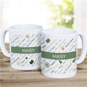 Christmas Cat Word Art Mug - Red or Sage Static Design - LED Gift Works