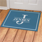 Family Name and Initial Personalized Doormat - Custom Monogram Welcome Mat - LED Gift Works