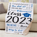 Personalized Class Of Static Word Art With Cap Sherpa Blanket - Graduation Class Throw - Way Up Gifts