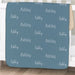 Personalized Name Word Art Sherpa Blanket - Repeating Name Typography Blanket - Way Up Gifts