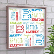 Personalized Name Wall Sign for Kids - Custom Framed Name Art for Nursery or Bedroom - LED Gift Works