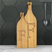 Engraved Wine Bottle Cutting Board - Personalized Wine Themed Cheese Board - LED Gift Works