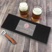 Personalized Family Name Bar Mat - Custom Home Bar Gift - LED Gift Works