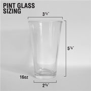 Engraved Mustache Beer Pint Glass – Custom Drinking Gift for Groomsmen, Dad, Husband, or Friend - LED Gift Works
