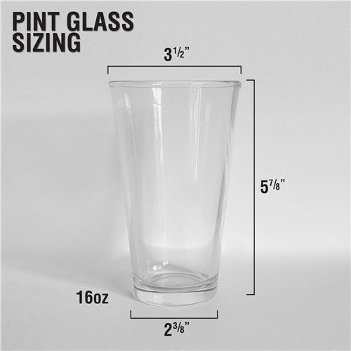 Engraved Mustache Beer Pint Glass – Custom Drinking Gift for Groomsmen, Dad, Husband, or Friend - LED Gift Works