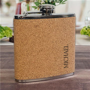 Engraved Vertical Name Cork Flask - LED Gift Works