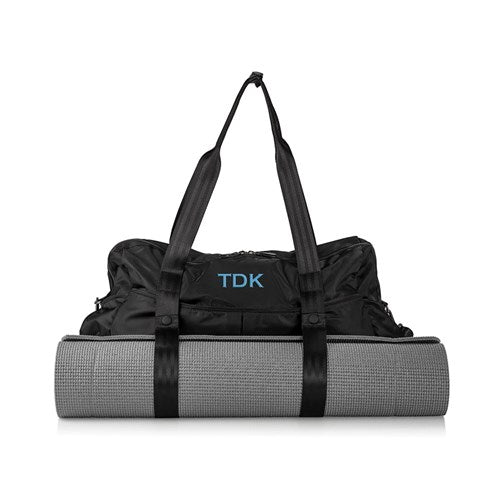 Embroidered Initials Sports Duffel Bag - Durable Nylon Gym Bag - LED Gift Works
